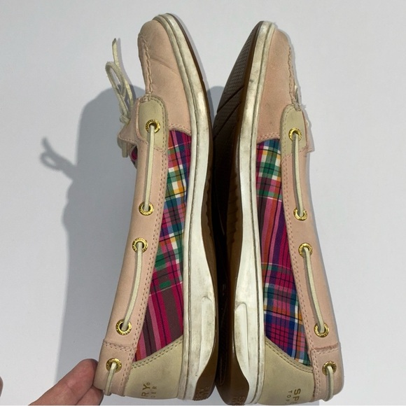 Sperry Topsider Angelfish Loafers Pink Plaid Women’s Size 10 - Picture 4 of 11